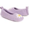 imageMUK LUKS Womens Cozy Ballerina Slipper with Sherpa LiningPurple Daisy
