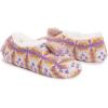 imageMUK LUKS Womens Cozy Ballerina Slipper with Sherpa LiningPurpleGold