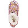 imageMUK LUKS Womens Cozy Ballerina Slipper with Sherpa LiningPurpleGold