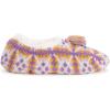 imageMUK LUKS Womens Cozy Ballerina Slipper with Sherpa LiningPurpleGold