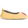 imageMUK LUKS Womens Cozy Ballerina Slipper with Sherpa LiningYellow Rainbow