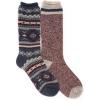 imageMUK LUKS Mens 2 Pk Heat Retainer SocksTwilight BlueBurgundy
