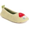 imageMUK LUKS Womens Cozy Ballerina Slipper with Sherpa LiningLime Mushroom
