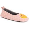 imageMUK LUKS Womens Cozy Ballerina Slipper with Sherpa LiningPeach Smile