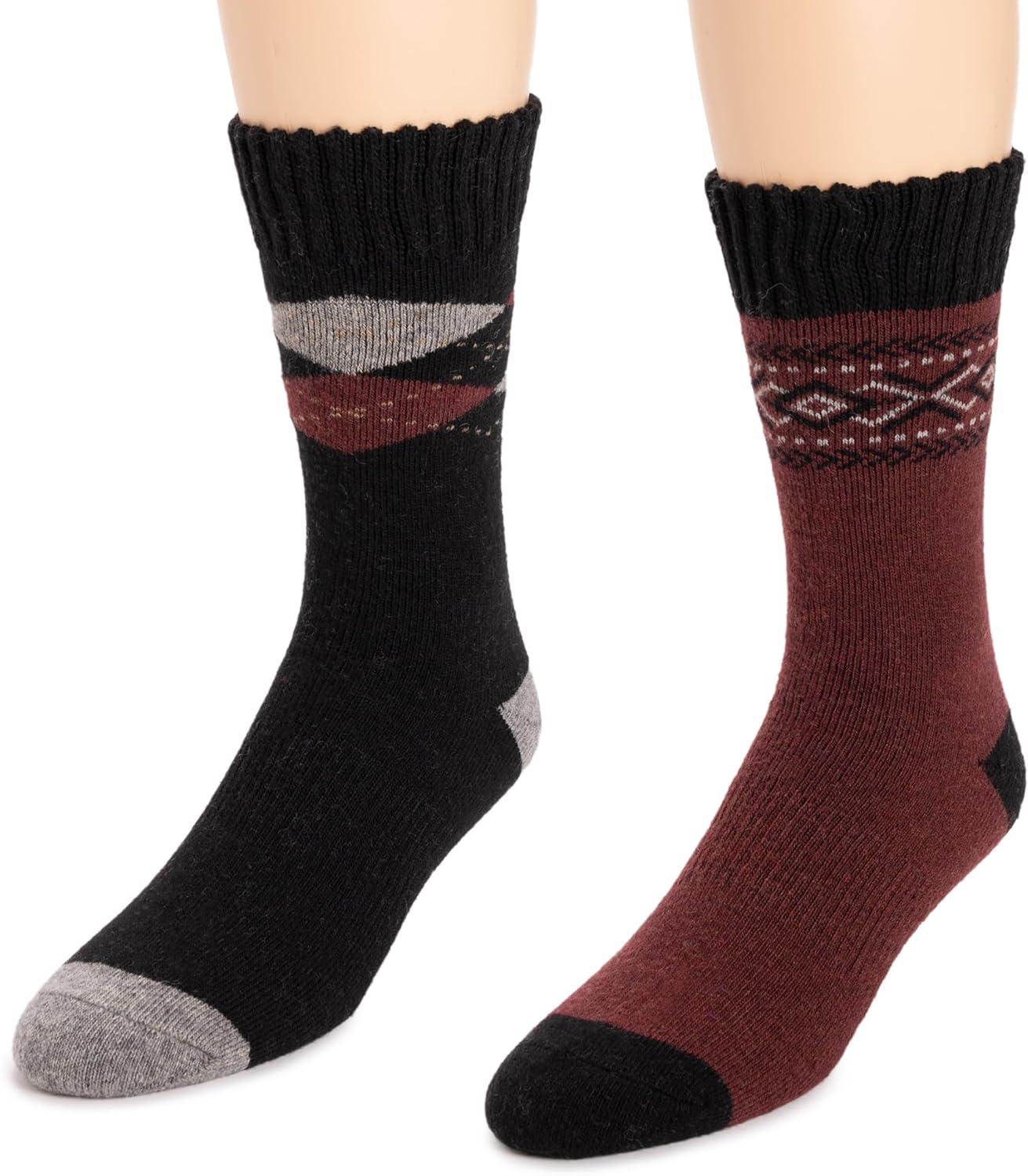 imageMUK LUKS Mens Slipper SocksEbonyCandy Apple