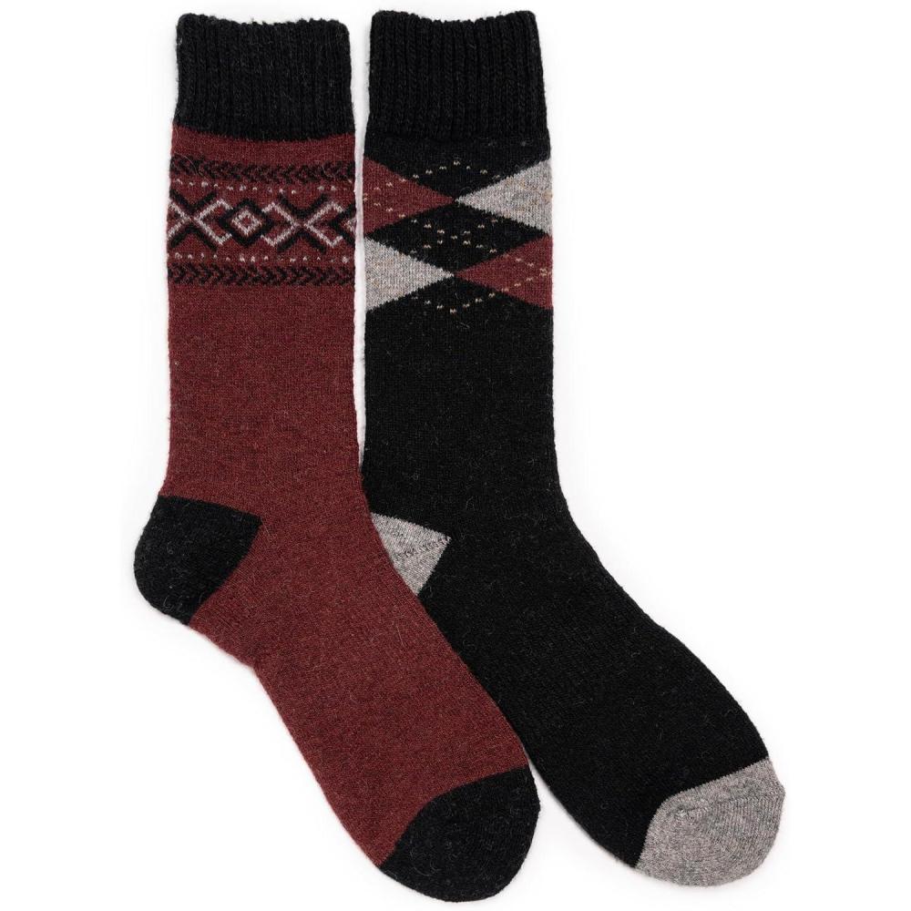 imageMUK LUKS Mens Slipper SocksEbonyCandy Apple