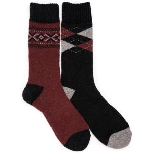 imageMUK LUKS Mens Slipper SocksEbonyCandy Apple