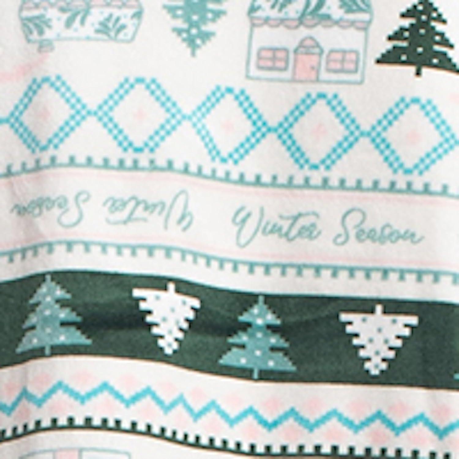 imageMUK LUKS Womens 2 Piece Pajama Set Long Sleeve Shirt and Joggers  Silky Velour Mountain Vibes  Pijamas de MujerCabinside Fairisle