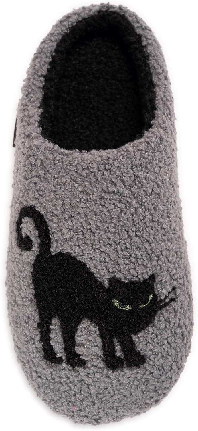 imageMUK LUKS Womens Novelty Punch Needle Grey CatGreyCat