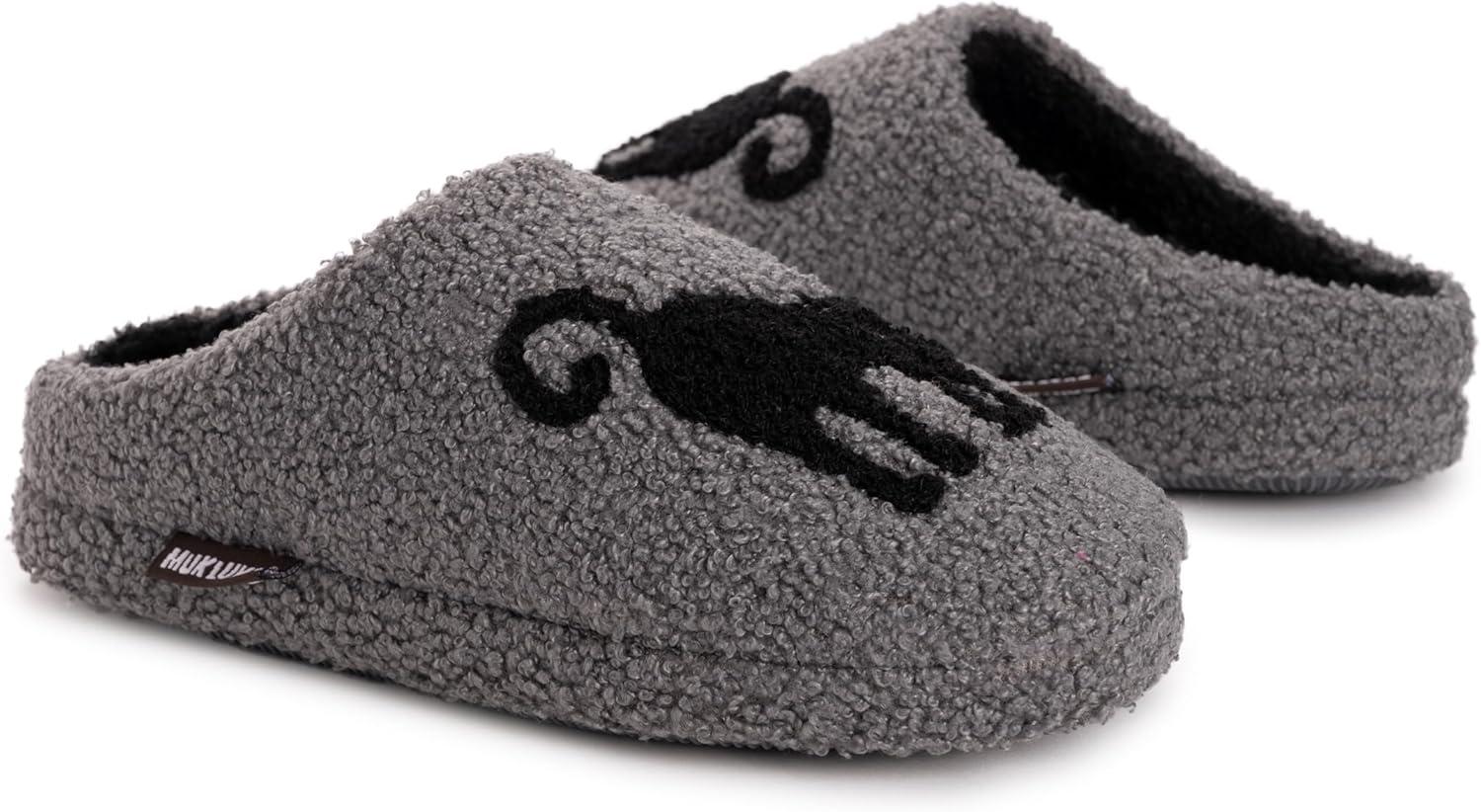 imageMUK LUKS Womens Novelty Punch Needle Grey CatGreyCat