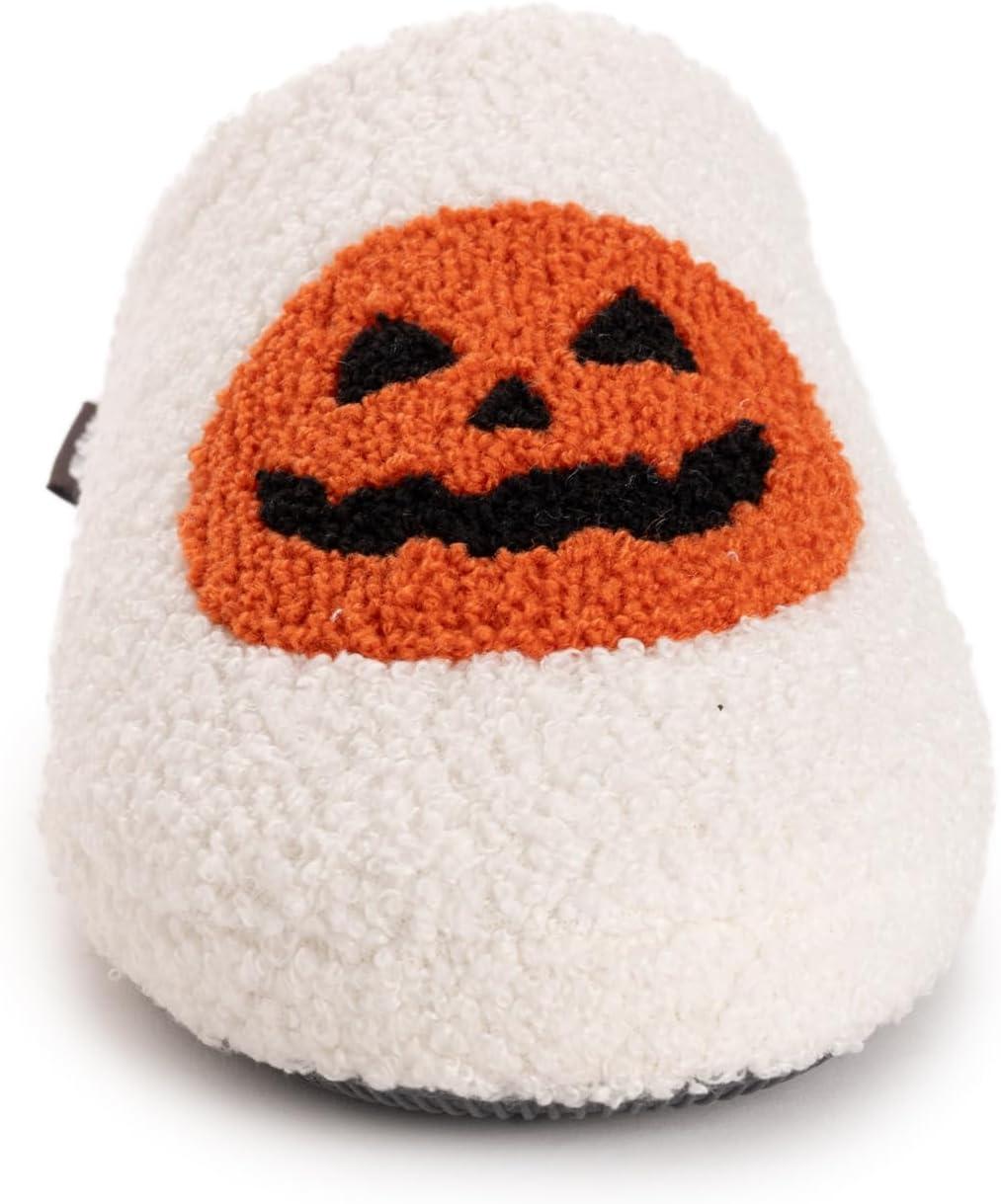 imageMUK LUKS Womens Novelty Punch Needle Grey CatIvoryJack O Lantern