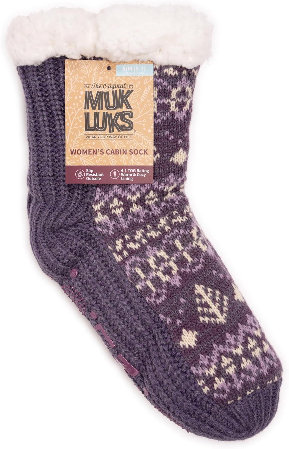 imageMUK LUKS Womens Pieced Cabin SoxMystical Forest