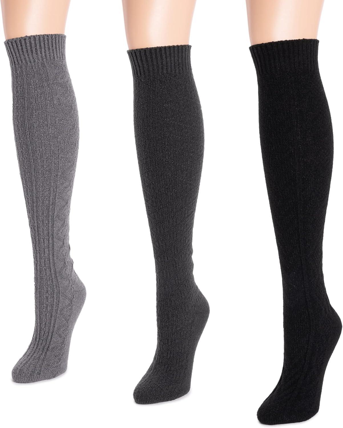 imageMUK LUKS womens Microfiber Socks 3 Pair PackDk Neutral