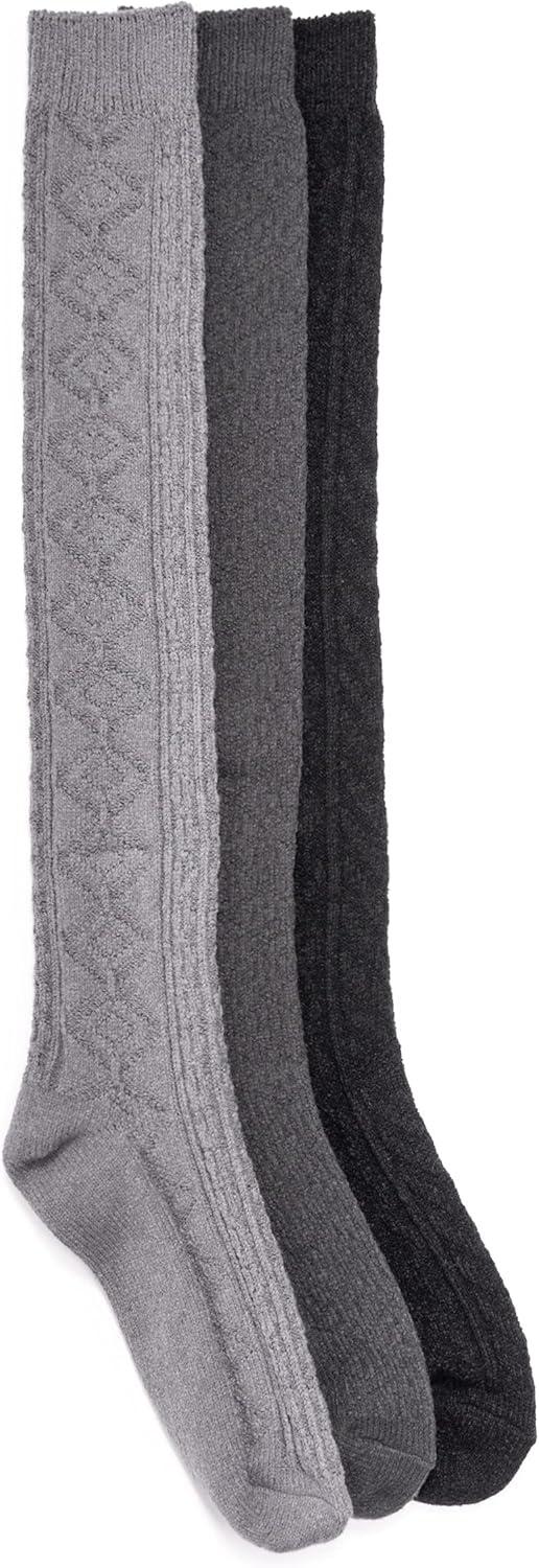 imageMUK LUKS womens Microfiber Socks 3 Pair PackDk Neutral
