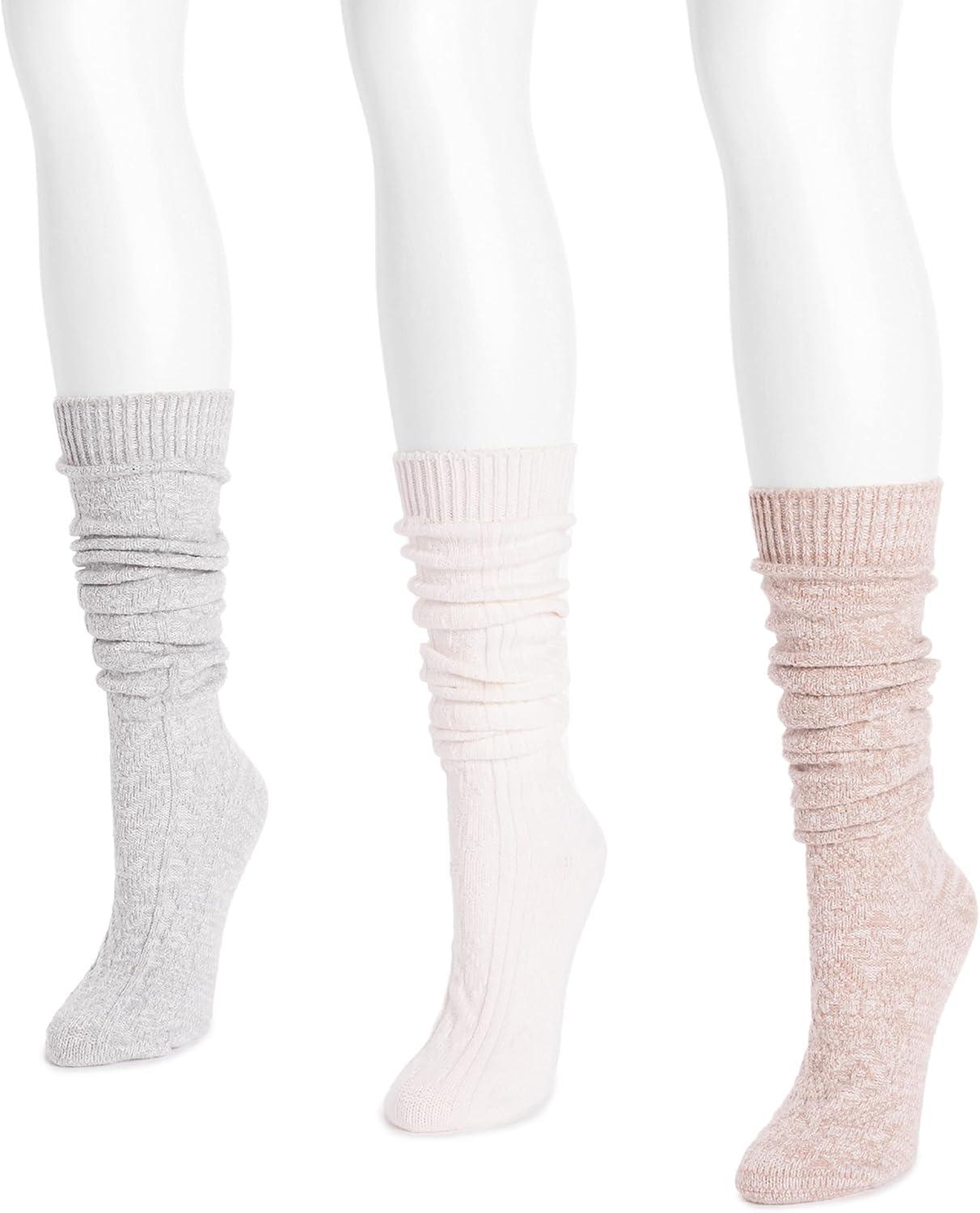 imageMUK LUKS womens Microfiber Socks 3 Pair PackLight Neutral