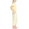 imageMUK LUKS 2 Pack Womens Pajama Set  Shorts Capris Tank Top and TShirt Loungewear Pajamas All Mixed up Conjunto PijamaBanana Yellow