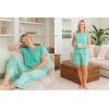 imageMUK LUKS 2 Pack Womens Pajama Set  Shorts Capris Tank Top and TShirt Loungewear Pajamas All Mixed up Conjunto PijamaGreen Leaf