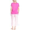 imageMUK LUKS 2 Pack Womens Pajama Set  Shorts Capris Tank Top and TShirt Loungewear Pajamas All Mixed up Conjunto PijamaPerfectly Pink