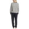 imageMUK LUKS Likely to Lounge Womens 2Piece Pajama Set Minky Fleece Long Sleeve and Jogger Pjs Pijamas de MujerBlackLeopard