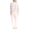 imageMUK LUKS Likely to Lounge Womens 2Piece Pajama Set Minky Fleece Long Sleeve and Jogger Pjs Pijamas de MujerCotton CandyFair Isle