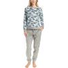 imageMUK LUKS Likely to Lounge Womens 2Piece Pajama Set Minky Fleece Long Sleeve and Jogger Pjs Pijamas de MujerGrayRiver Camo