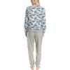 imageMUK LUKS Likely to Lounge Womens 2Piece Pajama Set Minky Fleece Long Sleeve and Jogger Pjs Pijamas de MujerGrayRiver Camo