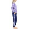 imageMUK LUKS Likely to Lounge Womens 2Piece Pajama Set Minky Fleece Long Sleeve and Jogger Pjs Pijamas de MujerPurpleStars