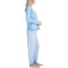 imageMUK LUKS Lounge Loyalist Sweatshirt and Jogger Pajamas Set Womens Pjs Winter WarmBlue Feathers
