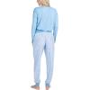 imageMUK LUKS Lounge Loyalist Sweatshirt and Jogger Pajamas Set Womens Pjs Winter WarmBlue Feathers