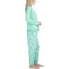 imageMUK LUKS Lounge Loyalist Sweatshirt and Jogger Pajamas Set Womens Pjs Winter WarmGreen Paisley