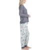imageMUK LUKS Lounge Loyalist Sweatshirt and Jogger Pajamas Set Womens Pjs Winter WarmGrey Quilted