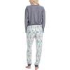 imageMUK LUKS Lounge Loyalist Sweatshirt and Jogger Pajamas Set Womens Pjs Winter WarmGrey Quilted