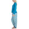 imageMUK LUKS Lounge Loyalist Sweatshirt and Jogger Pajamas Set Womens Pjs Winter WarmTealStamped Palm