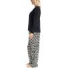 imageMUK LUKS Sweater Weather Womens Pajama 2Piece Set Super Soft Long Sleeve Shirt and Pants Pijama De MujerBlackVine