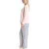 imageMUK LUKS Sweater Weather Womens Pajama 2Piece Set Super Soft Long Sleeve Shirt and Pants Pijama De MujerBlushZig Zag