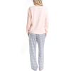 imageMUK LUKS Sweater Weather Womens Pajama 2Piece Set Super Soft Long Sleeve Shirt and Pants Pijama De MujerBlushZig Zag