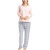 imageMUK LUKS Sweater Weather Womens Pajama 2Piece Set Super Soft Long Sleeve Shirt and Pants Pijama De MujerBlushZig Zag