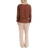 imageMUK LUKS Sweater Weather Womens Pajama 2Piece Set Super Soft Long Sleeve Shirt and Pants Pijama De MujerCaramelLeopard
