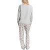 imageMUK LUKS Sweater Weather Womens Pajama 2Piece Set Super Soft Long Sleeve Shirt and Pants Pijama De MujerGreyCamo Blur