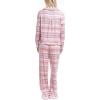imageMUK LUKS Womens 2 Piece Pajama Set  Silky Veluor Button Down Top and Pajama Pants Lovely Gems Pijamas de MujerColor Block Fairisle