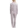 imageMUK LUKS Womens 2 Piece Pajama Set  Silky Veluor Button Down Top and Pajama Pants Lovely Gems Pijamas de MujerDainty Damask Coral