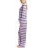 imageMUK LUKS Womens 2 Piece Pajama Set  Silky Veluor Button Down Top and Pajama Pants Lovely Gems Pijamas de MujerPlum Jam Fairisle