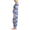 imageMUK LUKS Womens 2 Piece Pajama Set Long Sleeve Shirt and Joggers  Silky Velour Mountain Vibes  Pijamas de MujerSnow Dot