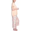 imageMUK LUKS Womens Feel Good Happy Cloud Knit Pajamas Short Sleeve 22 Capri Pant Matching Sleep SetPeachFloral