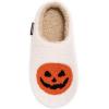 imageMUK LUKS Womens Novelty Punch Needle Grey CatIvoryJack O Lantern