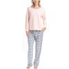 imageMUK LUKS Sweater Weather Womens Pajama 2Piece Set Super Soft Long Sleeve Shirt and Pants Pijama De MujerBlushZig Zag