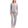 imageMUK LUKS Womens 2 Piece Pajama Set  Silky Veluor Button Down Top and Pajama Pants Lovely Gems Pijamas de MujerDainty Damask Coral
