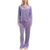 imageMUK LUKS Womens 2 Piece Pajama Set  Silky Veluor Button Down Top and Pajama Pants Lovely Gems Pijamas de MujerTiny Stars