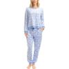 imageMUK LUKS Womens 2 Piece Pajama Set Long Sleeve Shirt and Joggers  Silky Velour Mountain Vibes  Pijamas de MujerPaper Cut Outs