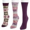 imageMUK LUKS Womens Boot Socks 3pkBoyzenberry